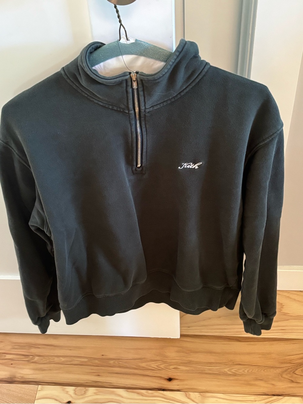 Kith Green Crewneck Sweatshirt with Logo Tag